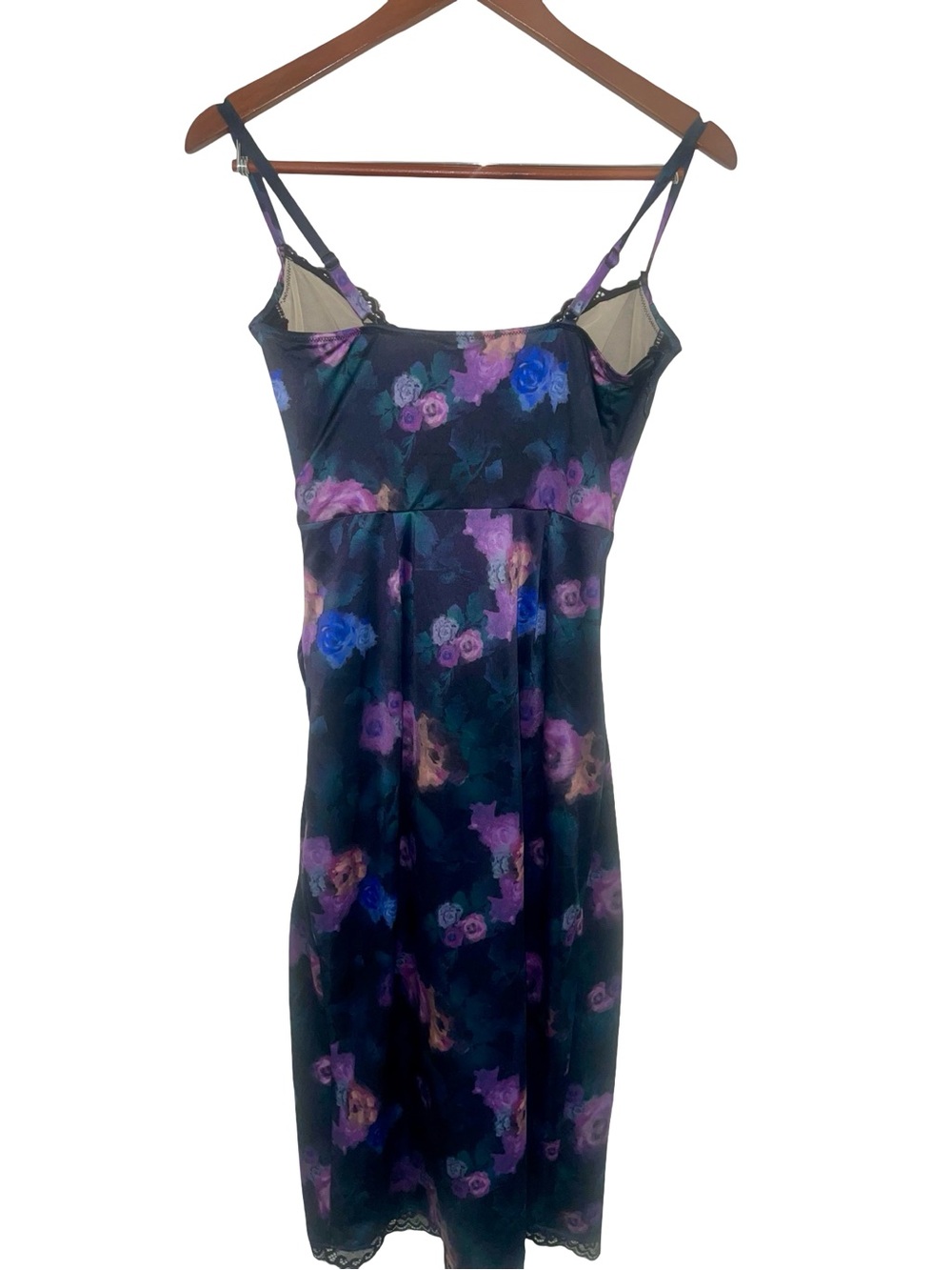 Shapewear Lace Trim Sculpting Floral Midi Dress with Built-In Shapewear size S - Picture 5 of 7